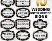 Wedding Bottle Service Sign for Wedding, Marquee Reception Sign Template, Wedding Marquee Entrance Sign, Wedding Entrance Sign Decor