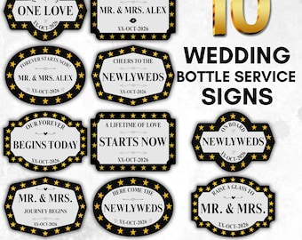 Wedding Bottle Service Sign for Wedding, Marquee Reception Sign Template, Wedding Marquee Entrance Sign, Wedding Entrance Sign Decor