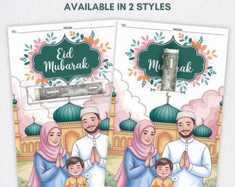 Portamonedas para Eid, Sobre editable para Eid, Tarjeta para Eid, Regalos para Eid para niños, Tarjeta para Eid Mubarak, Plantilla Canva de descarga instantánea