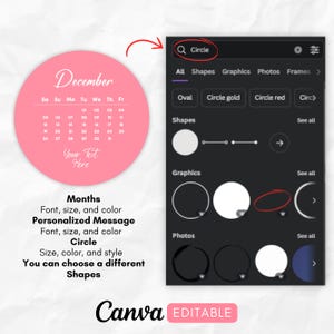 Burn Away Cake Topper Calendar Template, 2065 Custom Calendar Editable Cake Toppers, Printable Birthday Cake Topper, Canva Template Bild 5