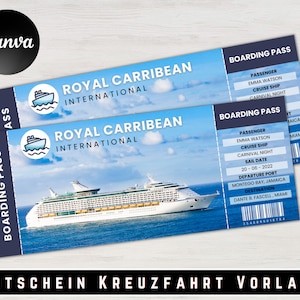 Cruise voucher template | Travel voucher to print | Digital template | Holiday gift voucher | Excursion voucher