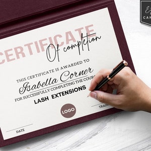 Certificate Of Completion & Recognition,Course Training Certificate,Award Template,Diploma Certificate,Eyelash Hair Nail Makeup Certificate