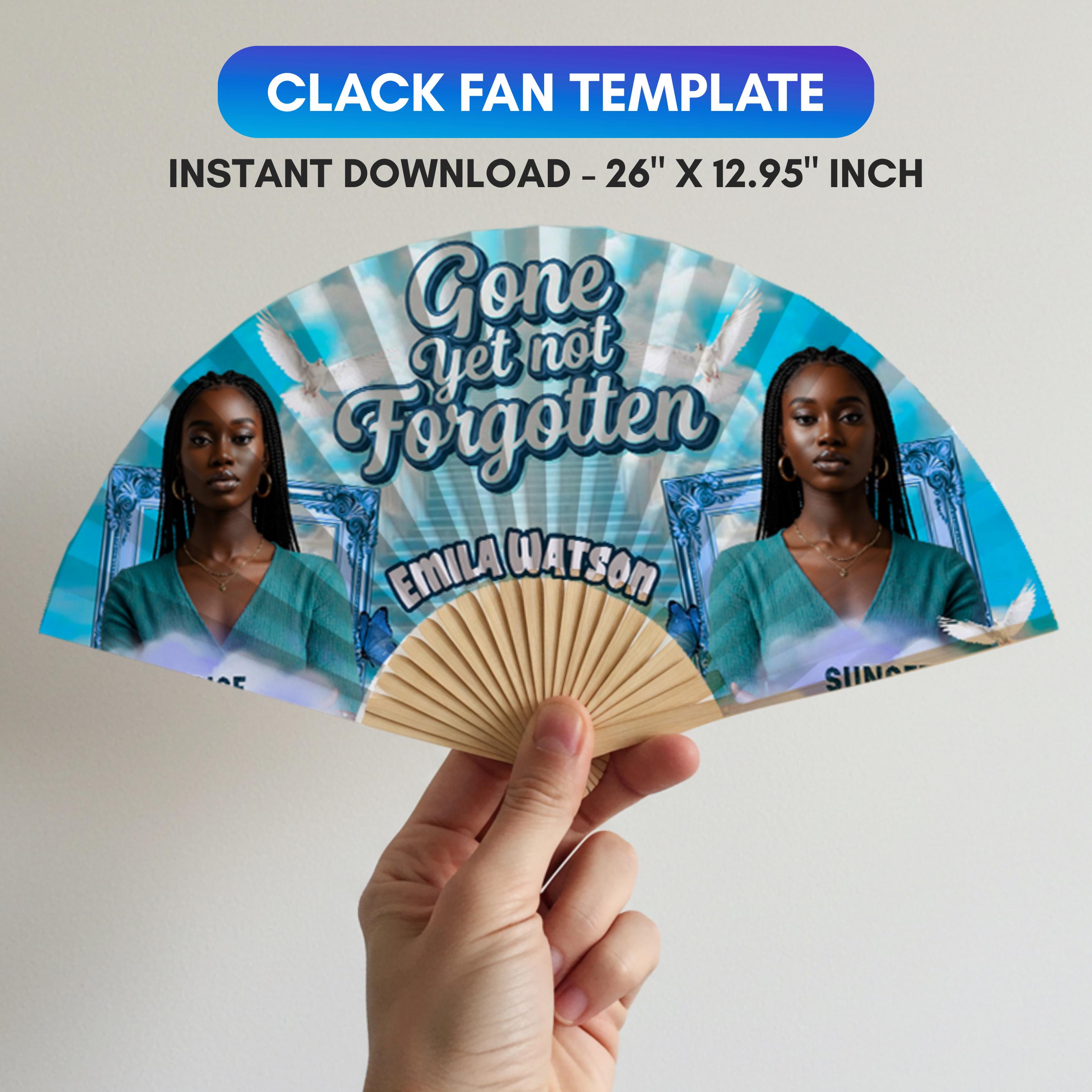 Memorial Clack Fan Template Bundle, in Loving Memory Clack Fan Canva ...