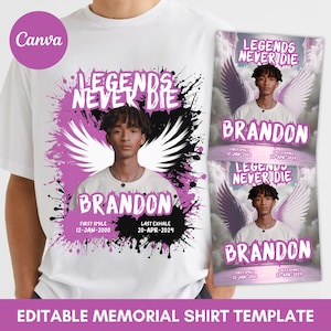 Forever in Our Hearts Memorial Shirt Template, Memorial Shirt Png, in Memory of Png, Funeral and Celebration of Life Png, Instant Download