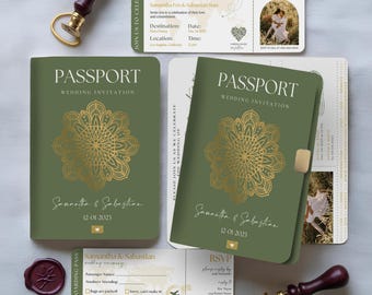 Destination Wedding Invitation, Boarding Pass Invitation, Printable Passport Wedding Invitation, Travel Theme Wedding, Template Download