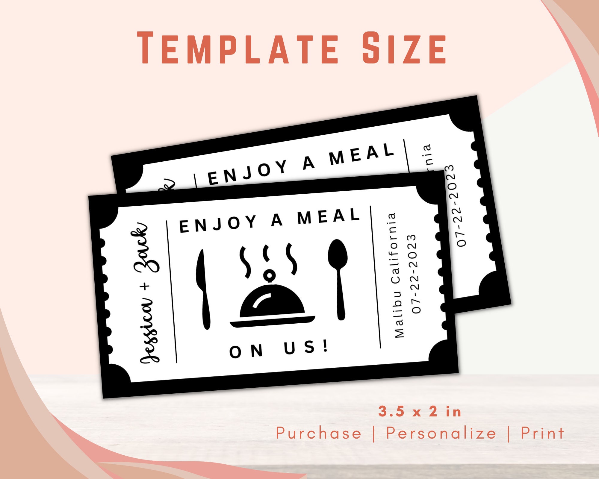 meal-ticket-template-minimal-wedding-drink-voucher-printable-meal-template-meal-tickets-for-wedding-or-event-canva-template-etsy