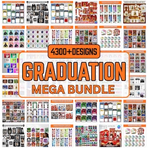 Graduation Mega Bundle Canva Templates,Class of 2026 Grad Party Bundle,Editable Grad,Decor,Newspaper,Stole,Magazine,Paddle Fan,Banner,Tshirt