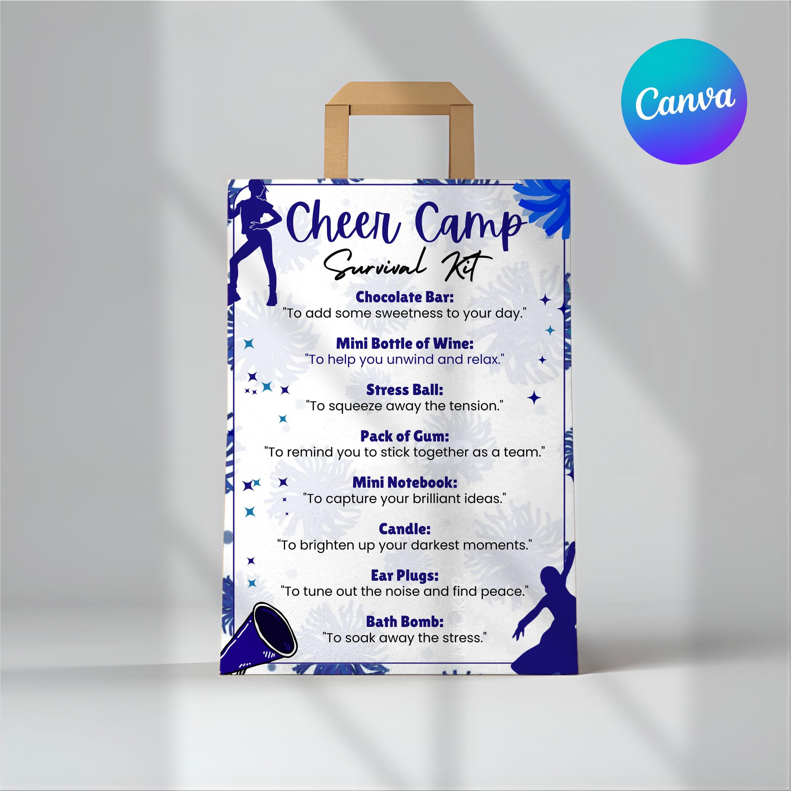 Printable Cheer Camp Survival Kit, Cheer Camp Gifts, Cheer Camp Kit ...