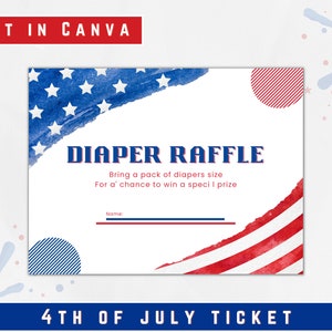 4th of July Party Ticket Invitation, Event Ticket Printable, Independence Day Party Ticket, invitation Tickets, Blank Tickets, Event Ticket