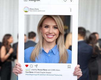Instagram Frame Canva Template, Instagram Frame For Photo booth, Blogger, Wedding, Insta frame, Selfie Frame, Photo Prop Frame Template