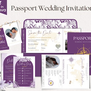 Convite para casamento no destino, convite para cartão de embarque, convite para casamento com passaporte para impressão, casamento com tema de viagem, download de modelo