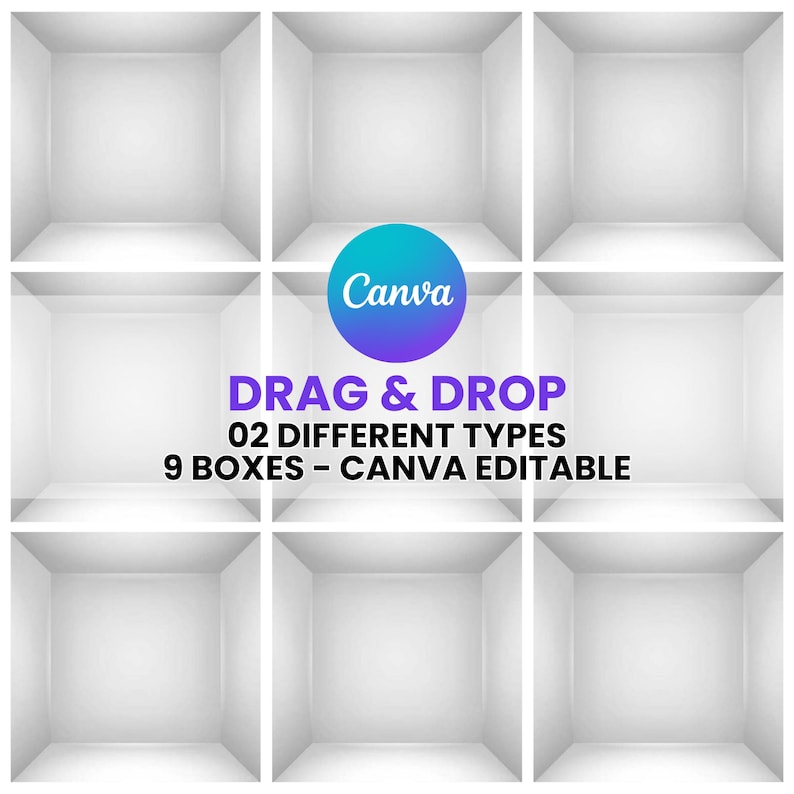 9 Empty Cardboard Boxes Template, Inside the Box Template, Photography ...