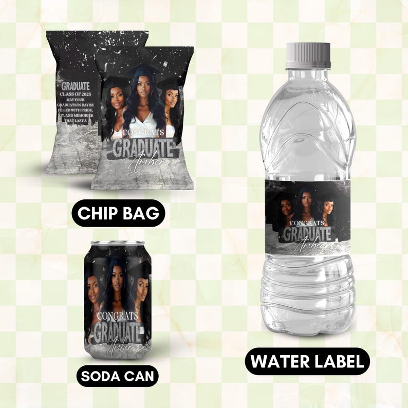 Template Rgr Graduation Party Favor Bundle, Graduation Chip Bag Canva Template ...