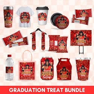 Graduation Party Favor Bundle, Graduation Chip Bag Canva Template, Graduation Party Favor Pack, Class of 2025 Grad Treat Packaging Bundle
