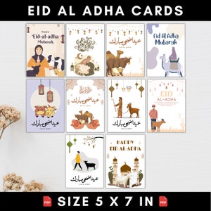 Cartões de Eid Mubarak, Cartões de Eid al-Adha para Imprimir, Eid Mubarak, Cartões de Eid, Presentes de Eid para Imprimir, Cartão de Eid Digital, Cartões para Muçulmanos