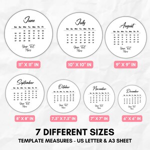 Burn Away Cake Topper Calendar Template, 2065 Custom Calendar Editable Cake Toppers, Printable Birthday Cake Topper, Canva Template Bild 4