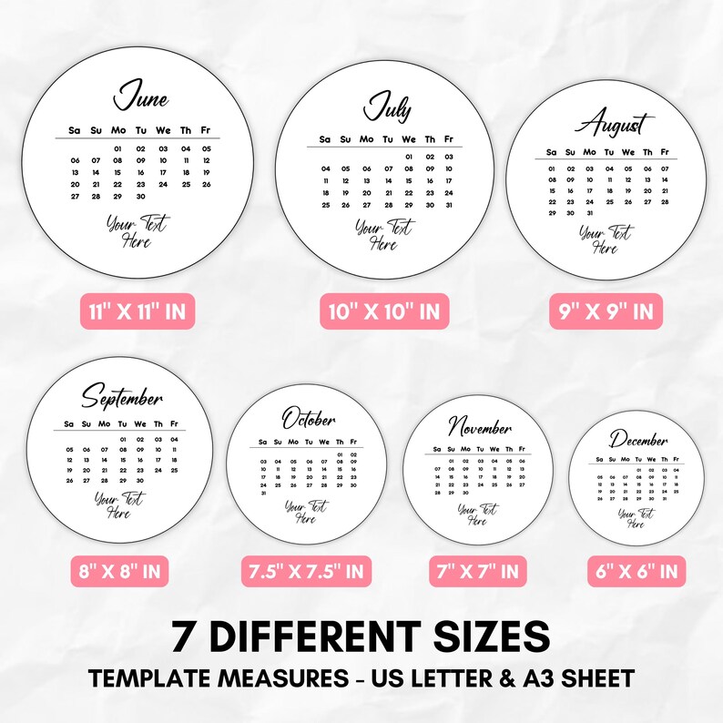 Burn Away Cake Topper Calendar Template, 2065 Custom Calendar Editable Cake Toppers, Printable Birthday Cake Topper, Canva Template Bild 4