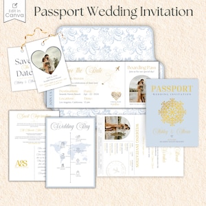 Invito a nozze a destinazione, invito alla carta d'imbarco, invito a nozze con passaporto stampabile, matrimonio a tema viaggio, modello da scaricare