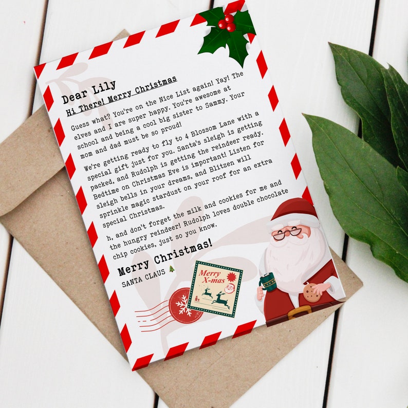 Editable Official Letter From Santa for Kids Bundle With Santa Envelope ...