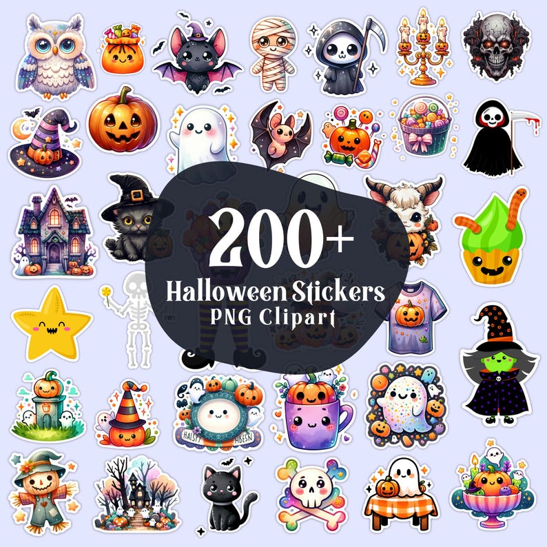 Halloween Sticker Png Bundle