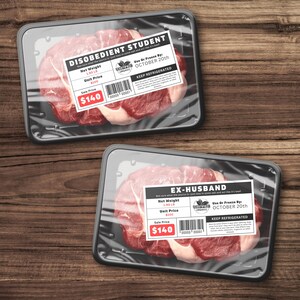 Editable Halloween Meat Labels, Fake Food Labels, Meat Stickers, Zombie ...