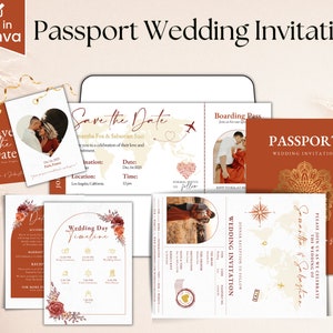 Tema de casamento laranja queimado, casamento no destino, convite com cartão de embarque, convite de casamento com passaporte, casamento em terracota, casamento em ferrugem