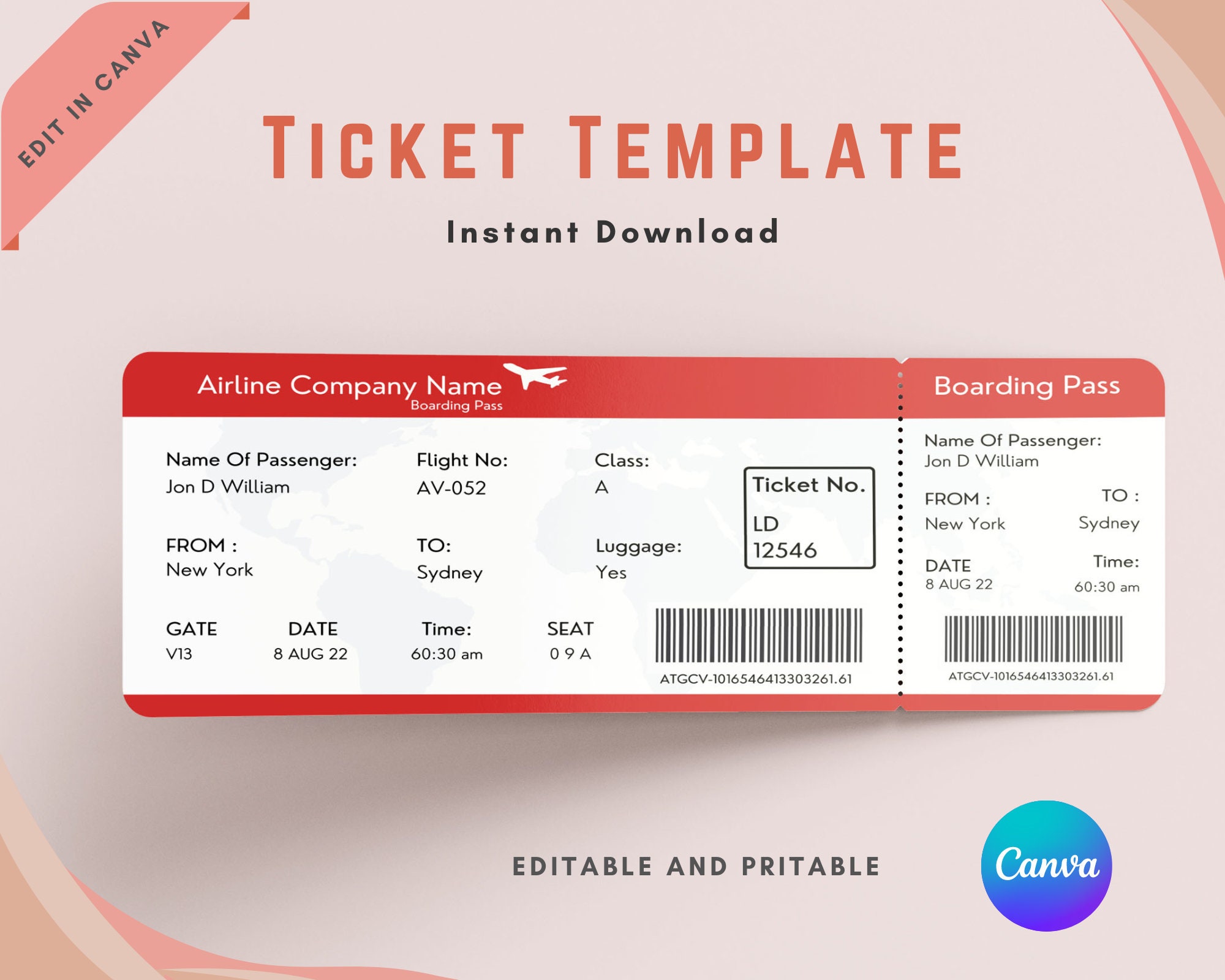 Birthday Passplane Ticketfake Tickettravel -