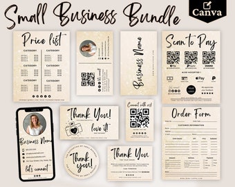 Craft Show Bundle, Small Business Bundle, Price List Template, QR Code Sign, Scan To Pay Template, Order Form Template, Craft Fair Template