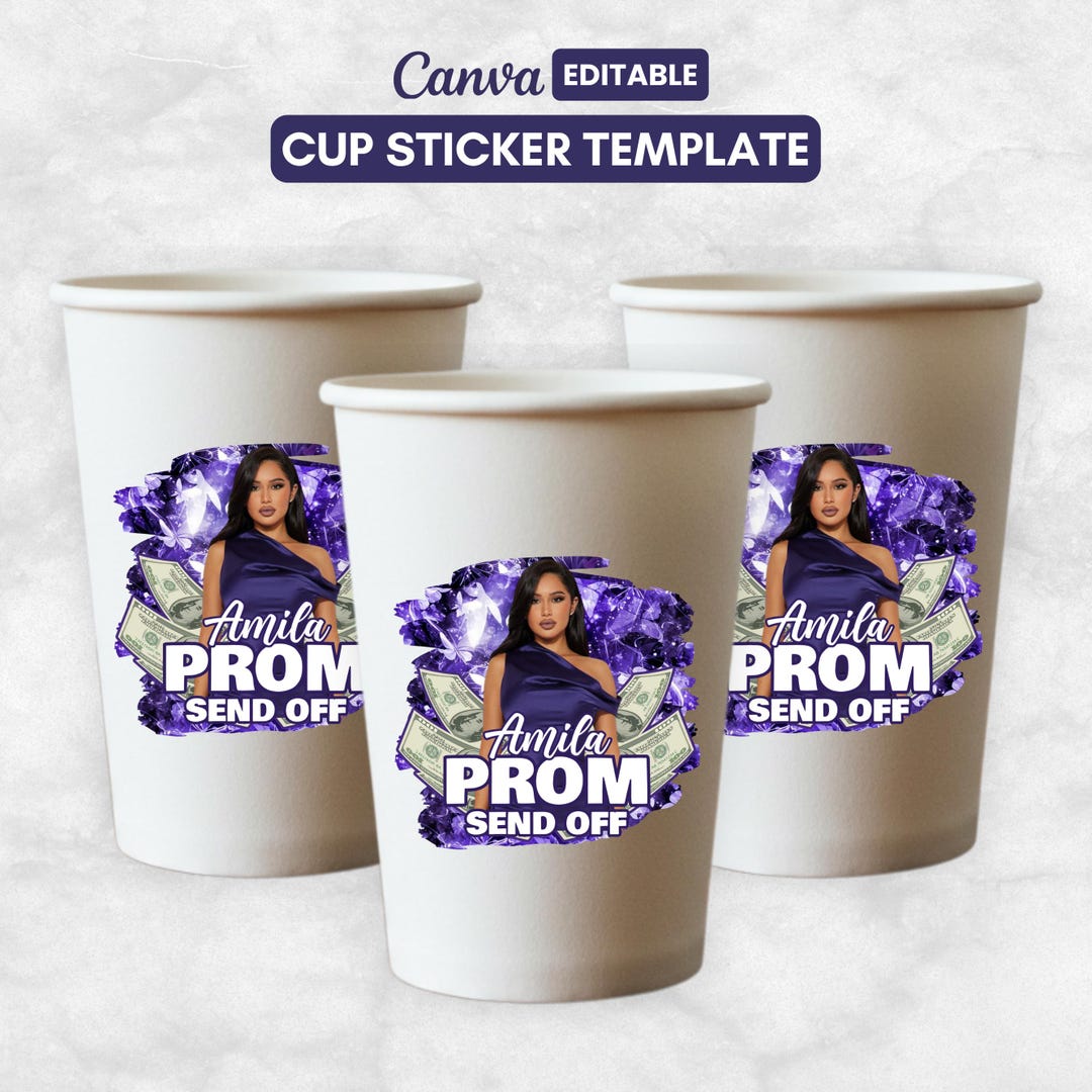 Styrofoam Prom Cup Sticker Template, Prom Cup Sticker Template, Diy Cup ...