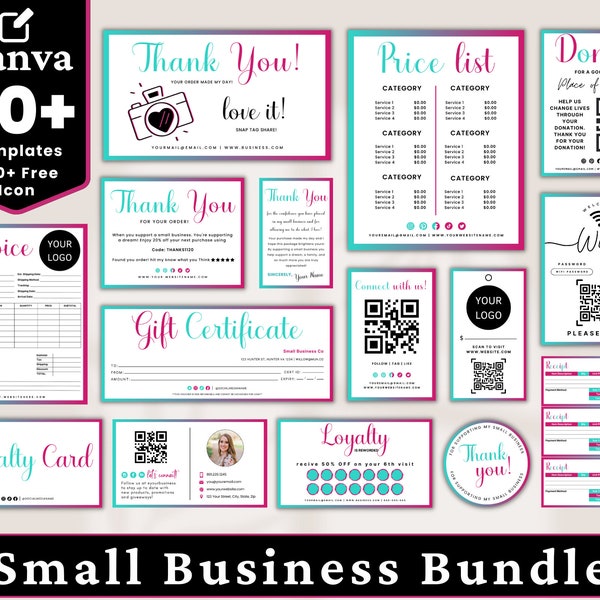 Craft Show Bundle, Small Business Bundle, Price List Template, QR Code Sign, Scan To Pay Template, Order Form Template, Craft Fair Template