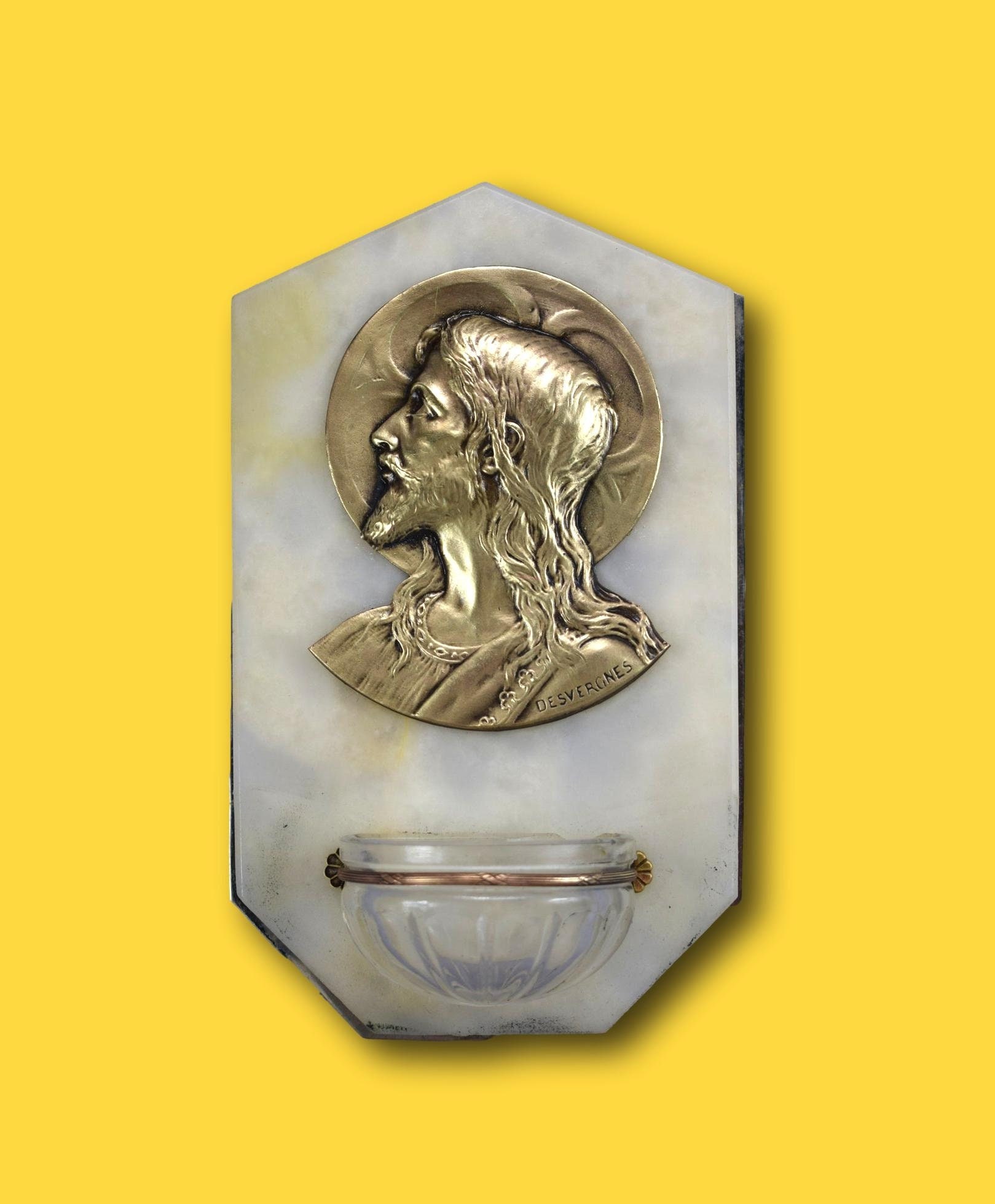 Jesus Christ Holy Water Font Par Charles Desvergnes