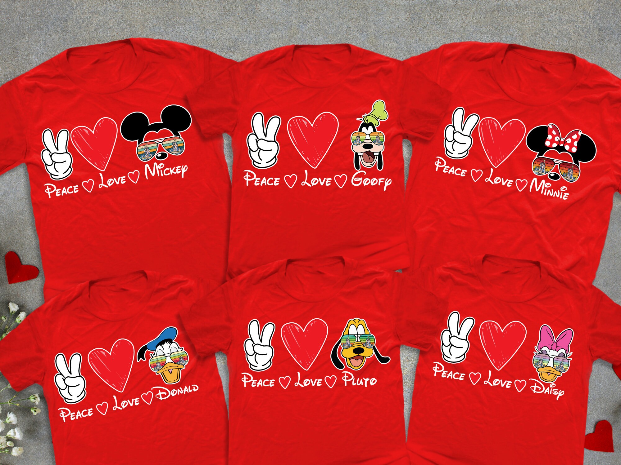 Peace Love Disney Shirts, Disney Family shirts, Disney Shirts, Matching