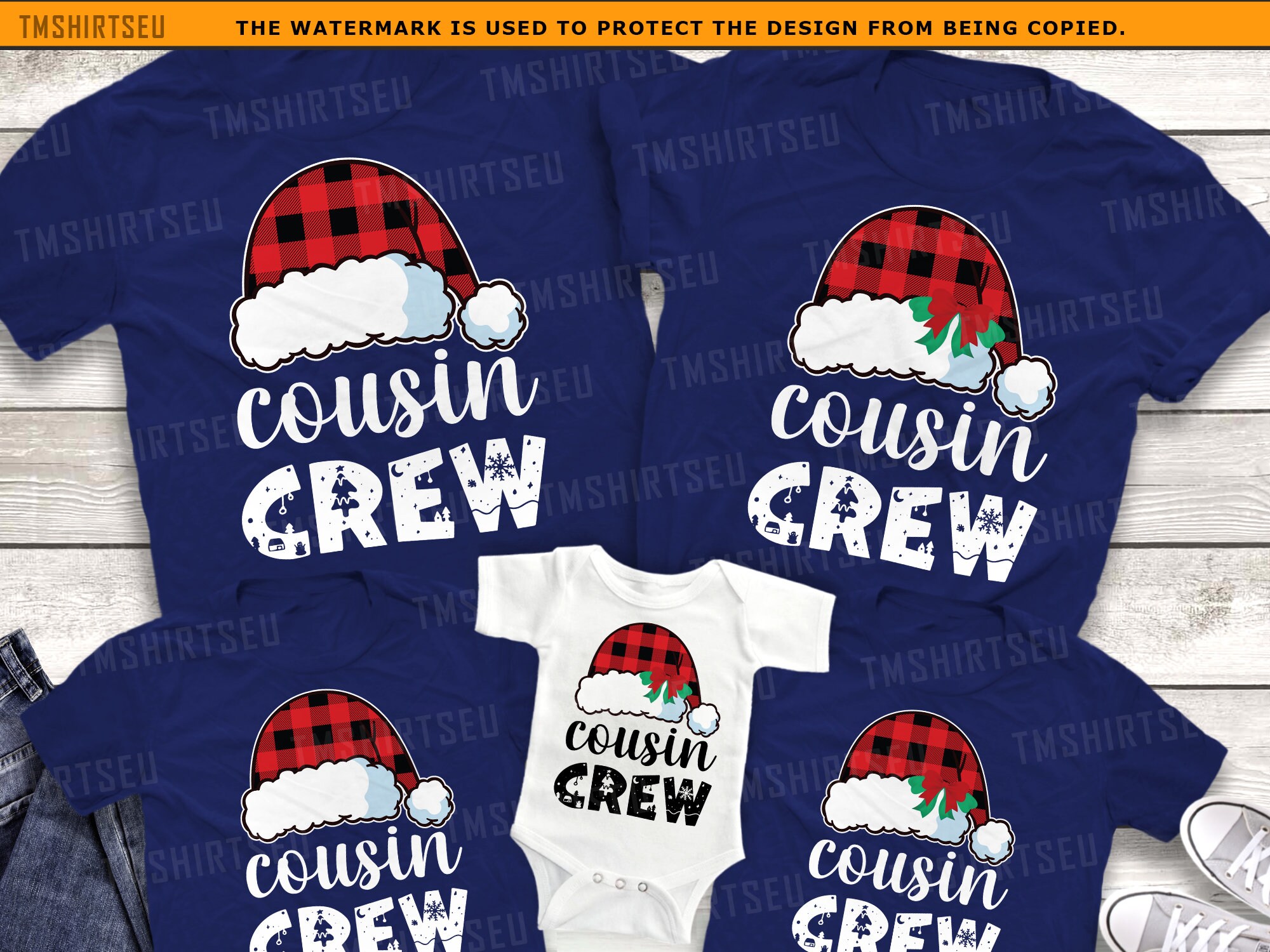Discover Cousin Crew Hats Christmas Shirts, Christmas Pajamas, Cousin Crew Christmas shirts, Christmas Shirts, Christmas Pajama Tops, Cousin Crew