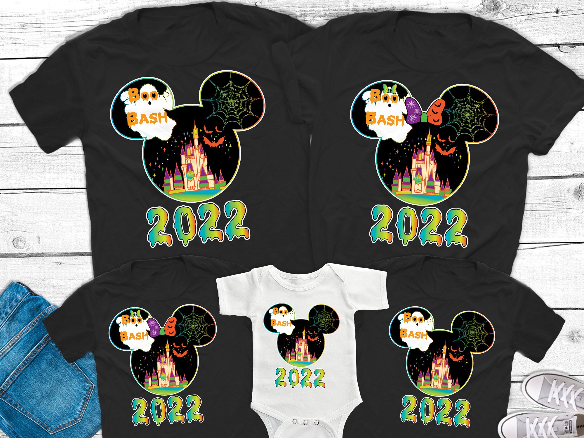 Discover Disney Halloween Mickey And Minnie Matching T-Shirt