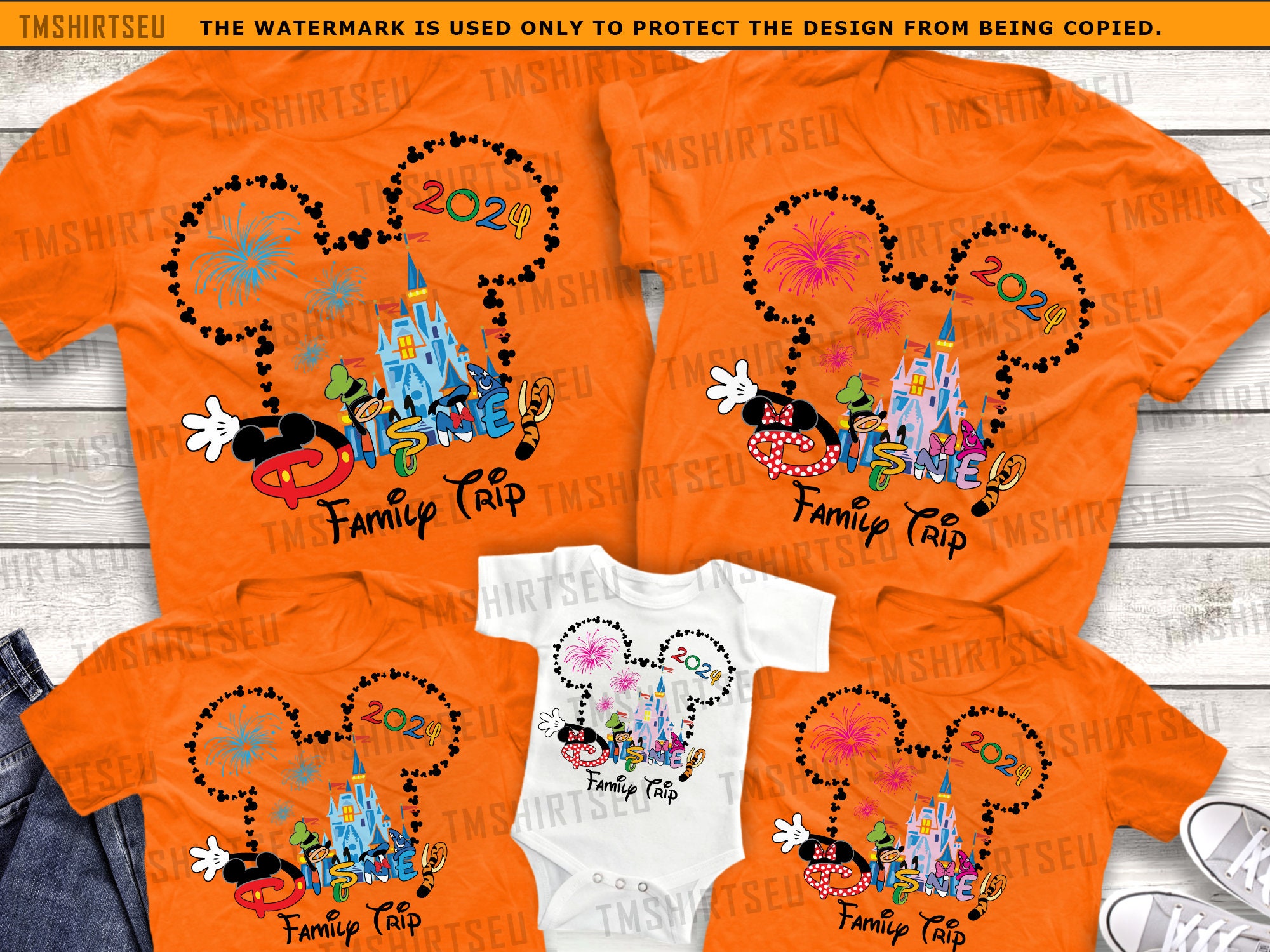 Disneyland Family 2024 Shirts, Disney Family shirts, Mickey and Minnie