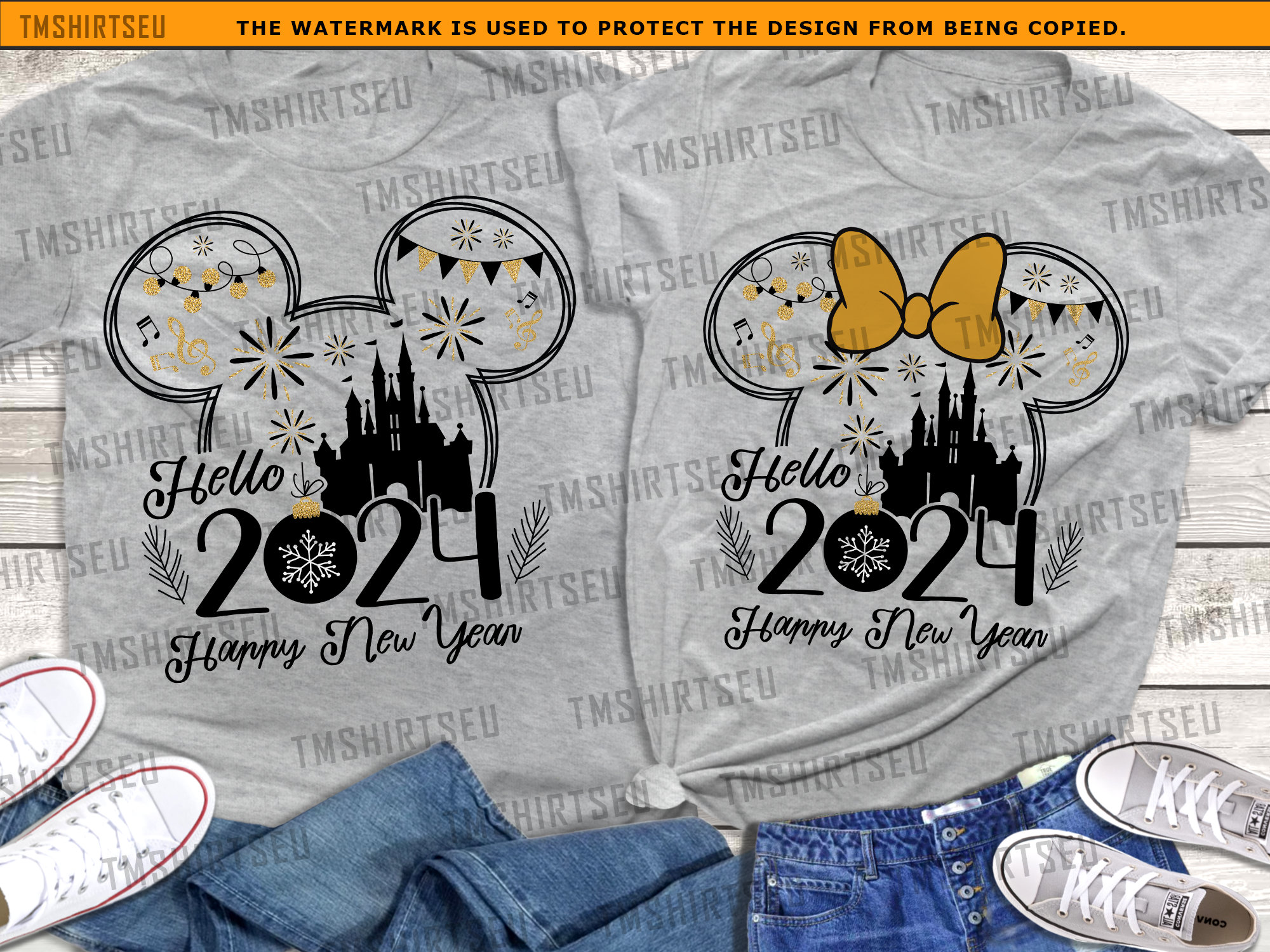 Discover Bonne Année 2024 T-Shirt Familiaux Assortis