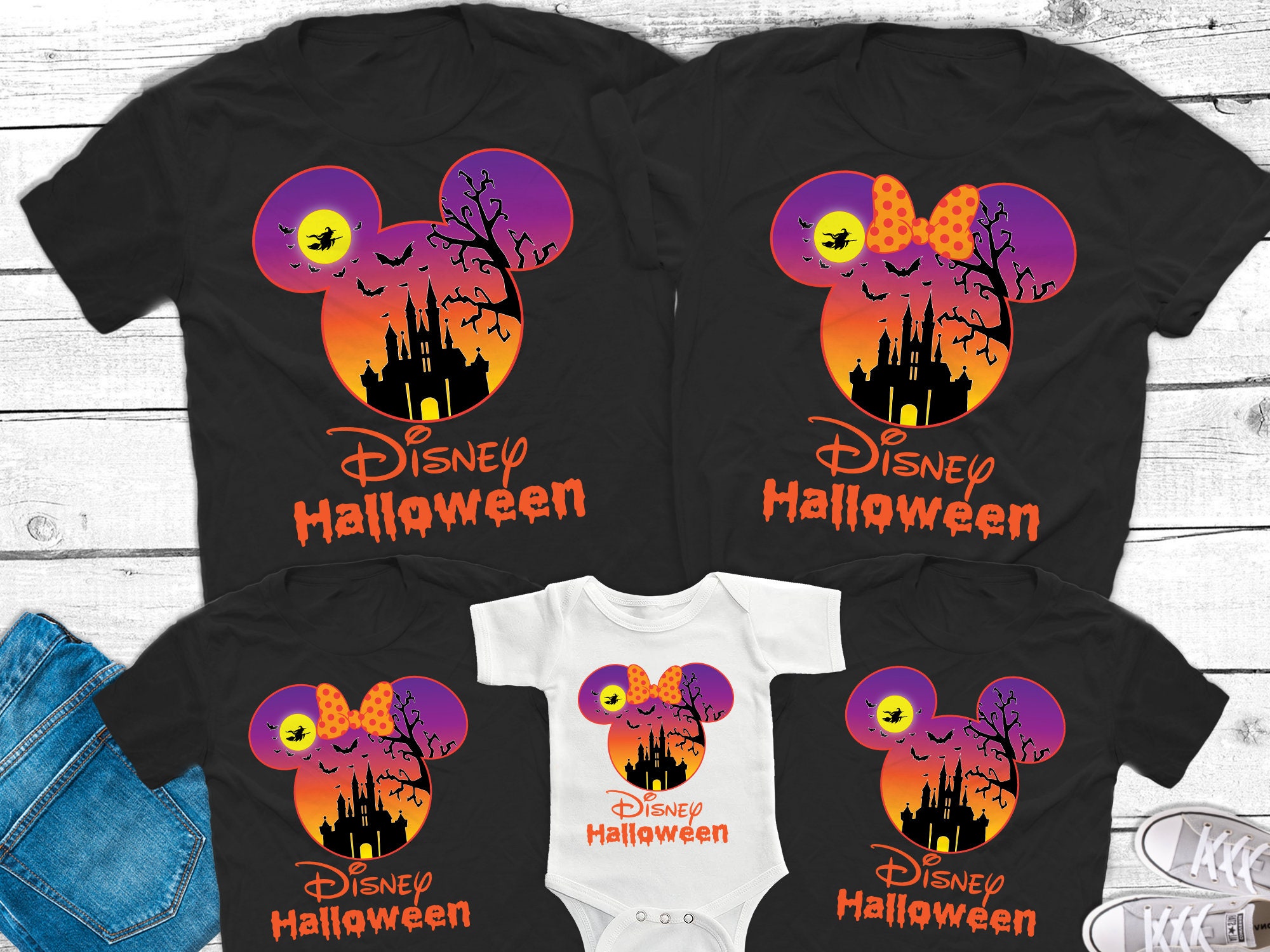 Discover Disney Castle Halloween Matching T-Shirt