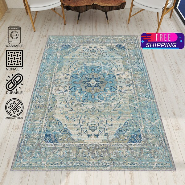 Turquoise Rug - Etsy