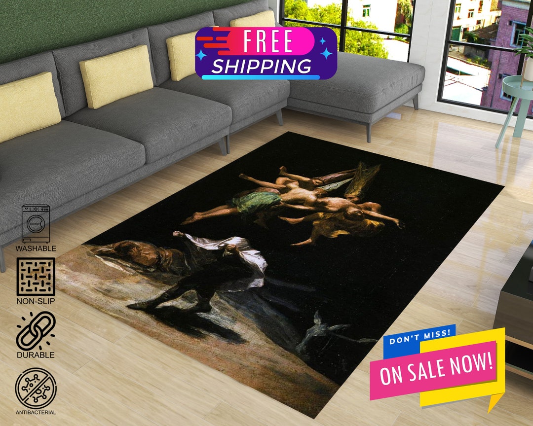 Flight of Witches, Artwork Themed Rugs, Abstract Rug, Custom Rug, Art ...