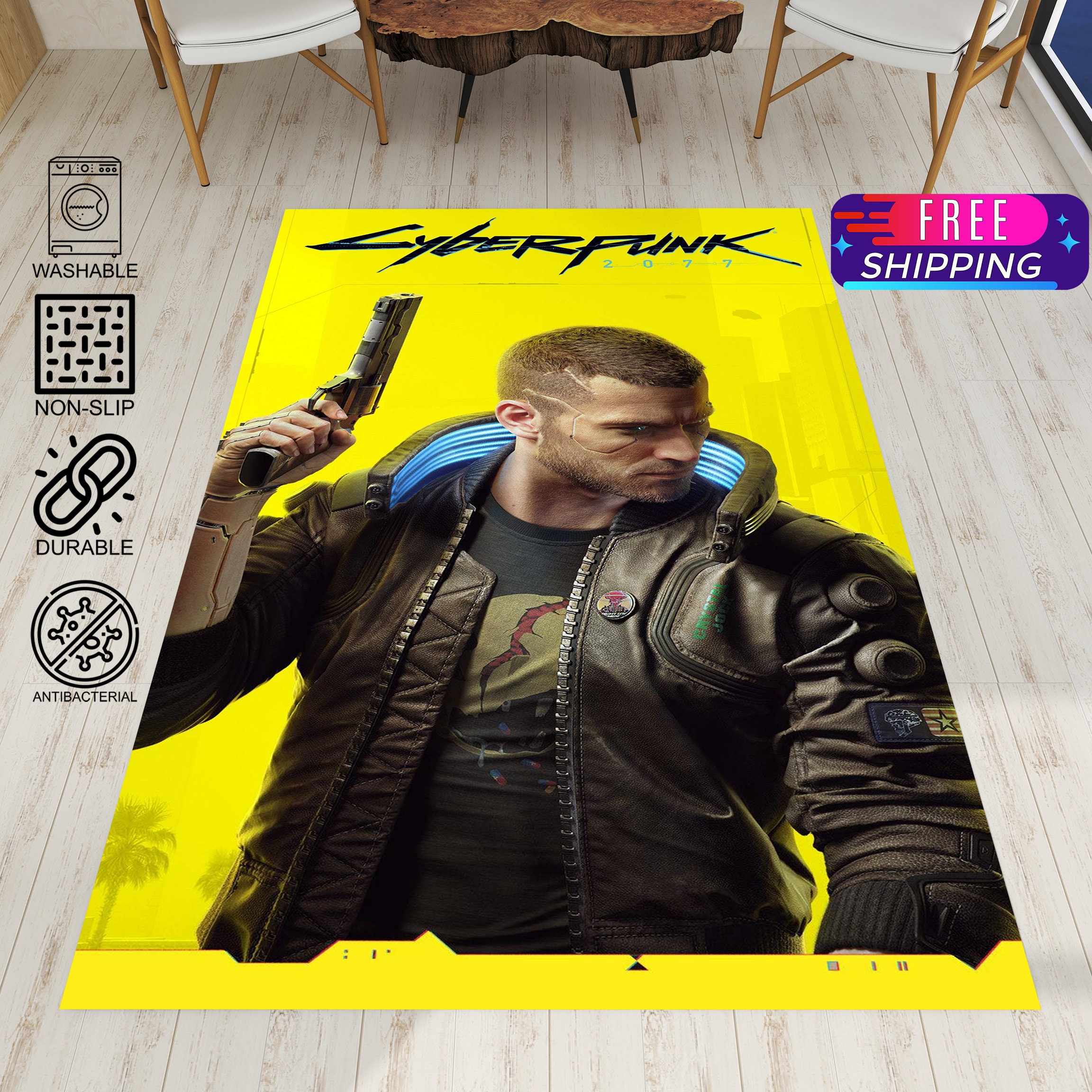 Cyberpunk 2077 Cyberpunk Rugs Gamer Room Rug Online Game - Etsy Canada