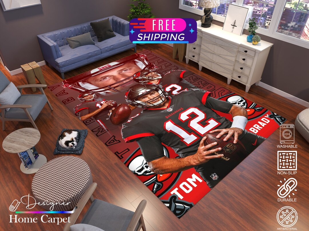 Tom Brady, Tom Brady Rug, American Football Rug, Fan Rug, Famous Player Rug, Designer Home