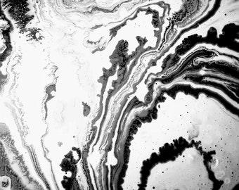 Digital abstrato em preto e branco