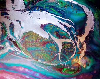 Arte de parede abstrata vibrante