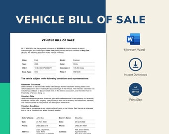 bill of sale etsy