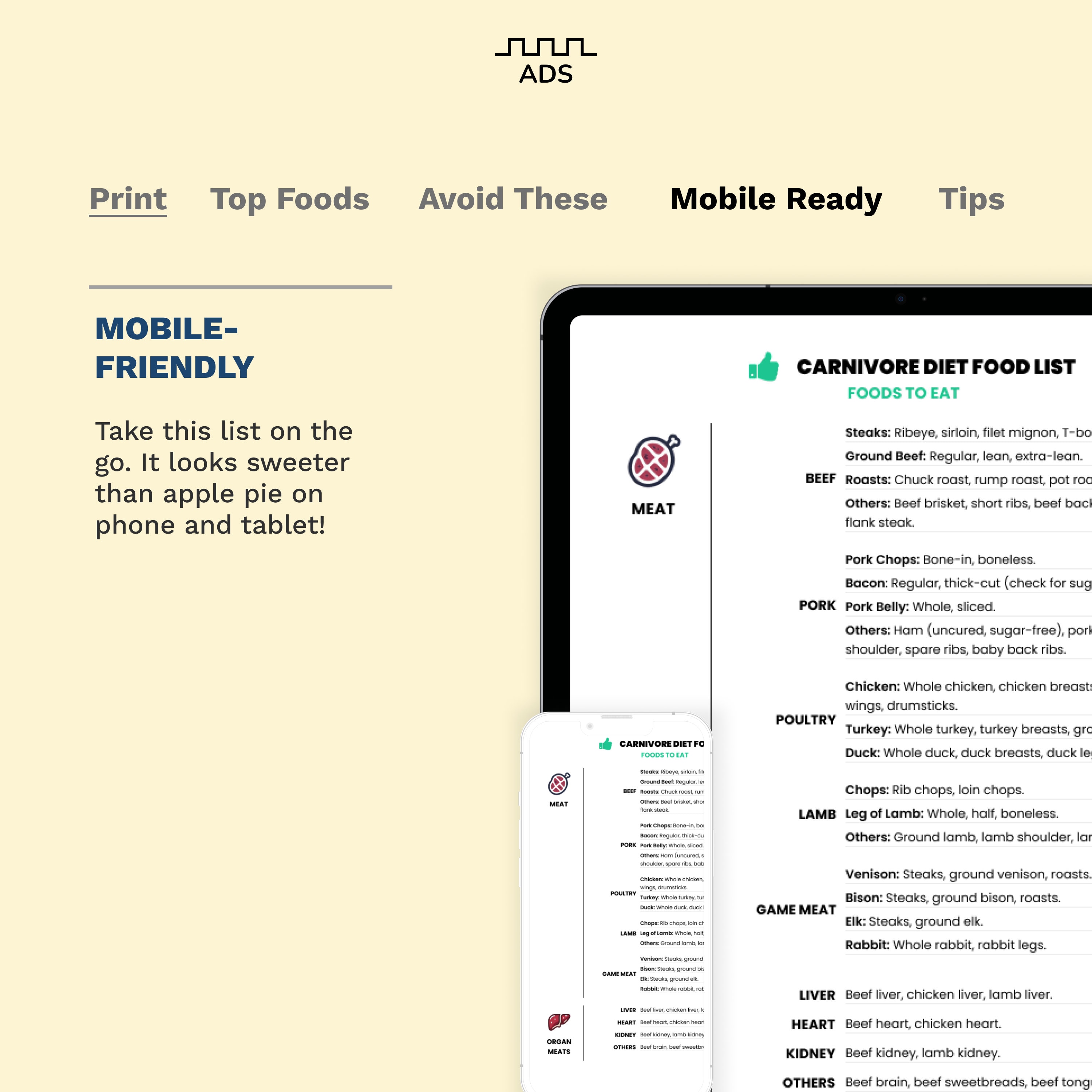 Carnivore Diet Food List: Foods to Eat & Avoid (printable) - Etsy