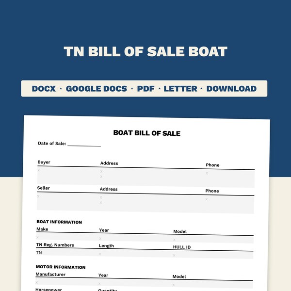 Printable Bill of Sale Microsoft Word