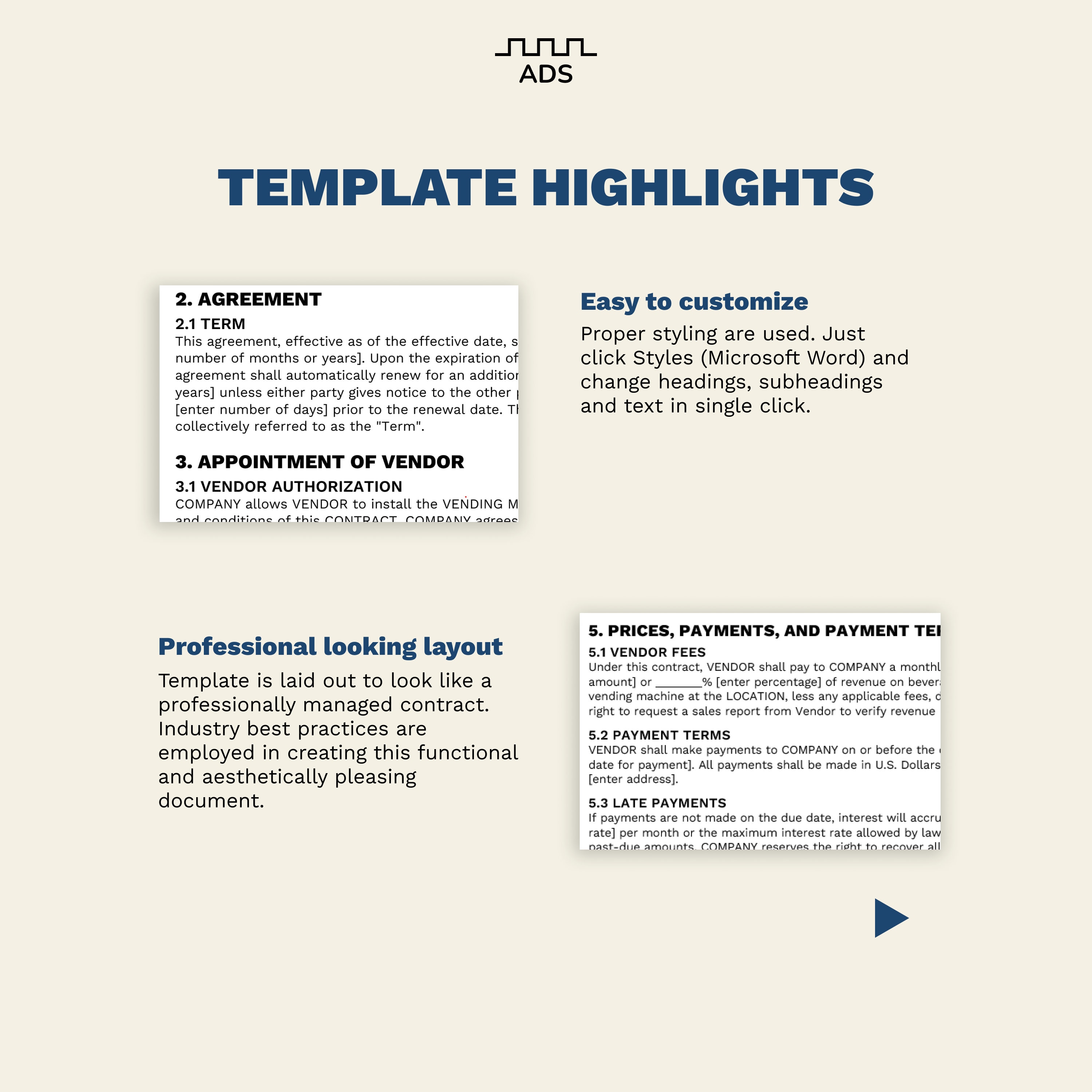 Vending Machine Contract Template Microsoft Word and Google Etsy Denmark