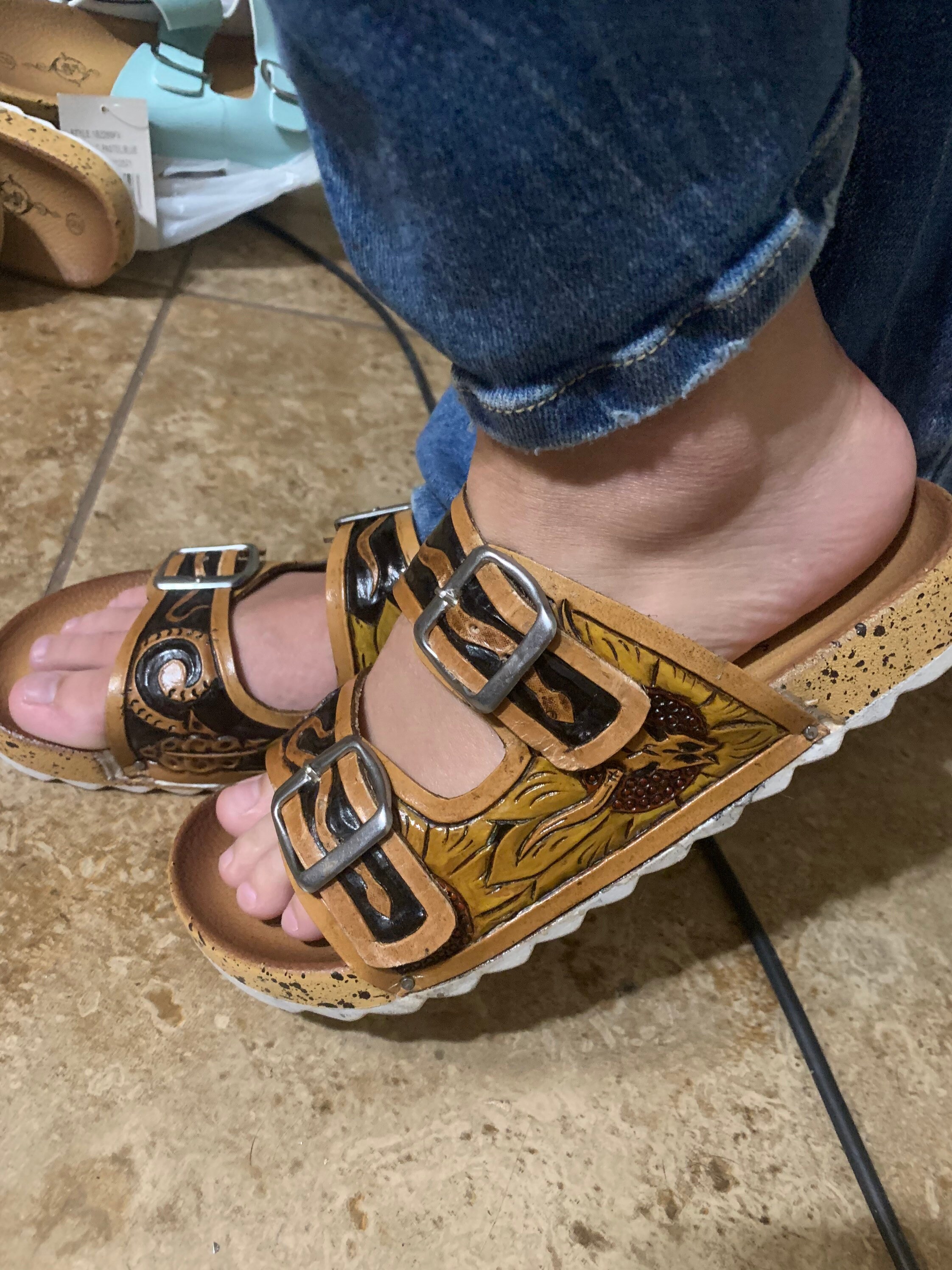 hand tooled birkenstocks