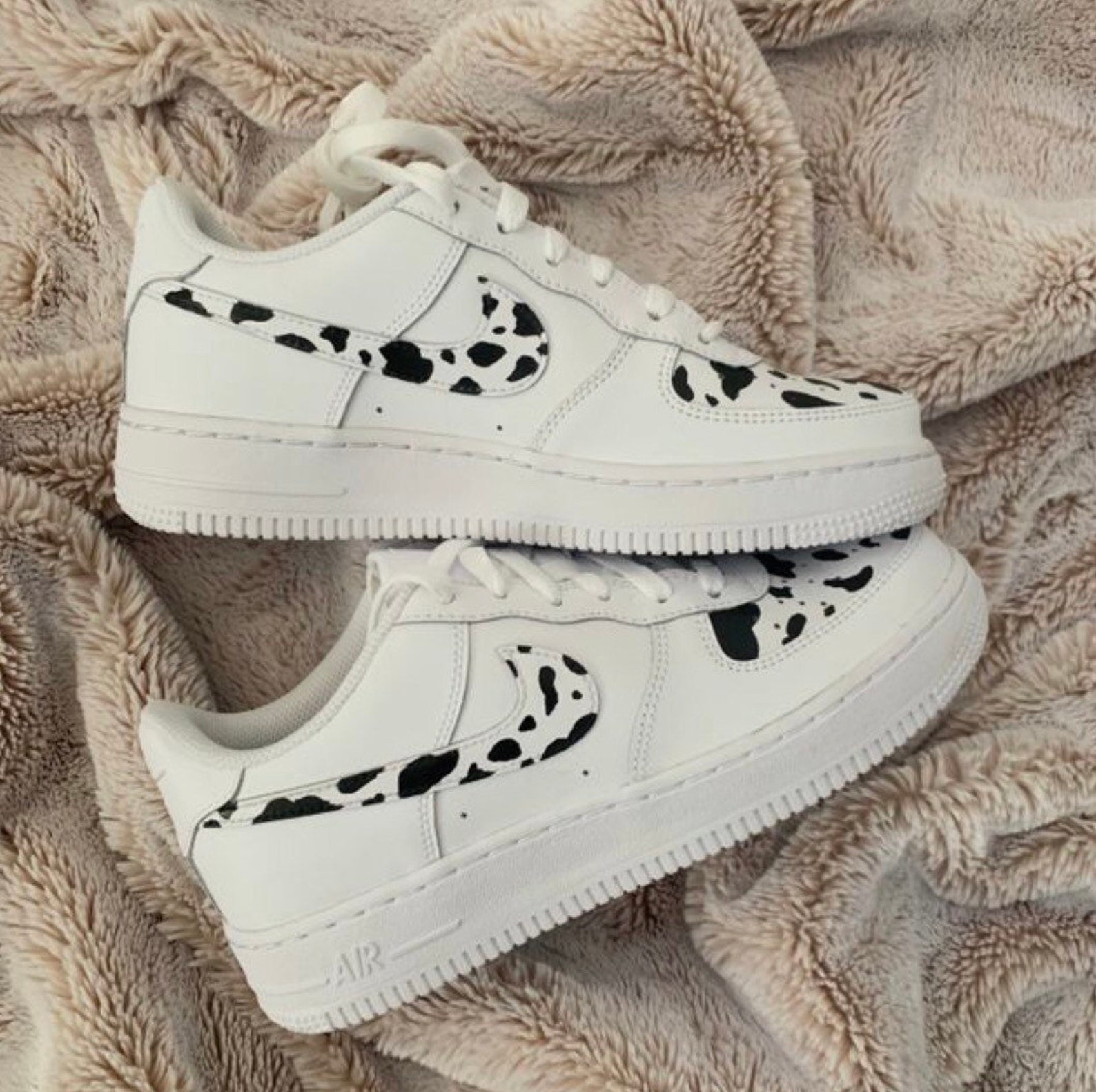 CUSTOM Air Force 1 COW PRINT Handpainted Airforces | Etsy