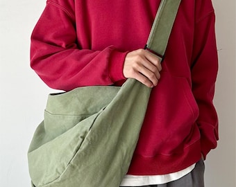 Sac à bandoulière en toile de voyage, sacs d'école pour étudiants, sac à bandoulière en toile à poches multiples de grande capacité, meilleur cadeau pour elle